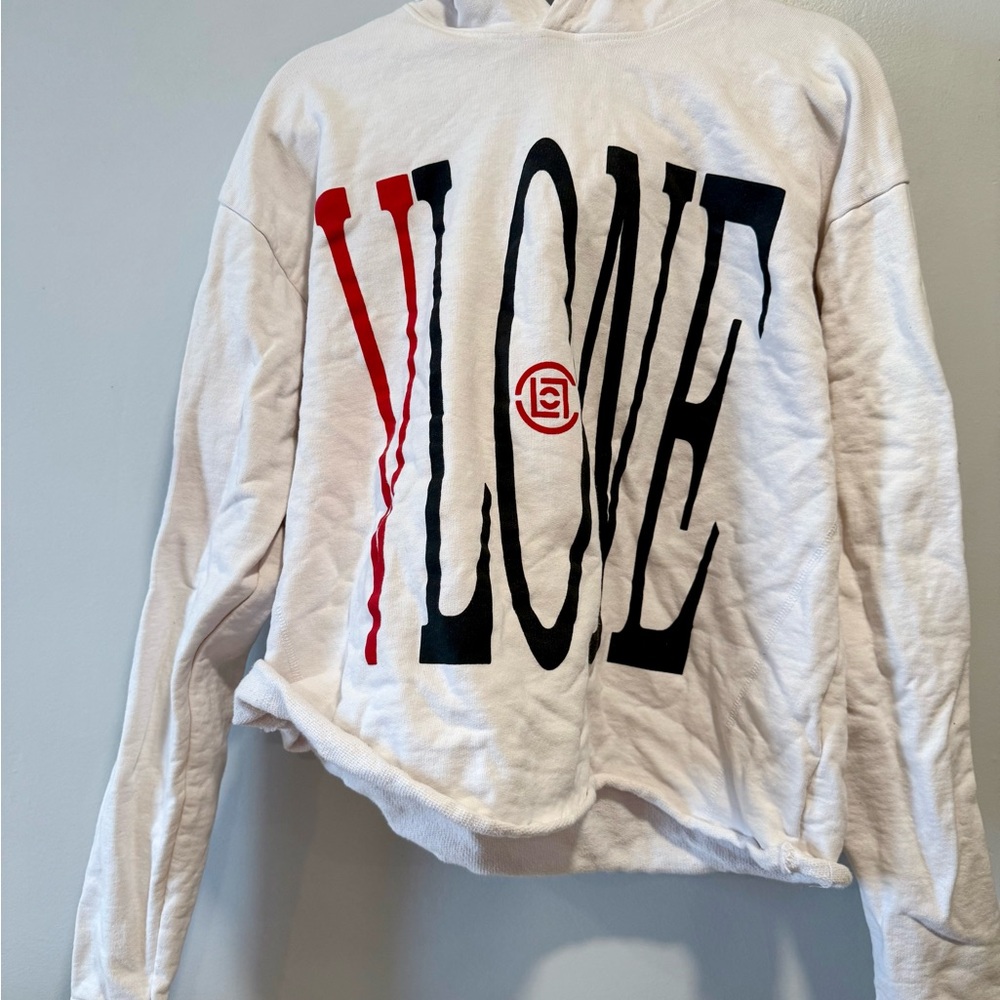 Live Vlone Die Vlone white hoodie